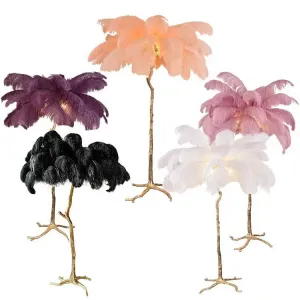 مصباح الريش الغرفة المعيشه - Feather lamp living room