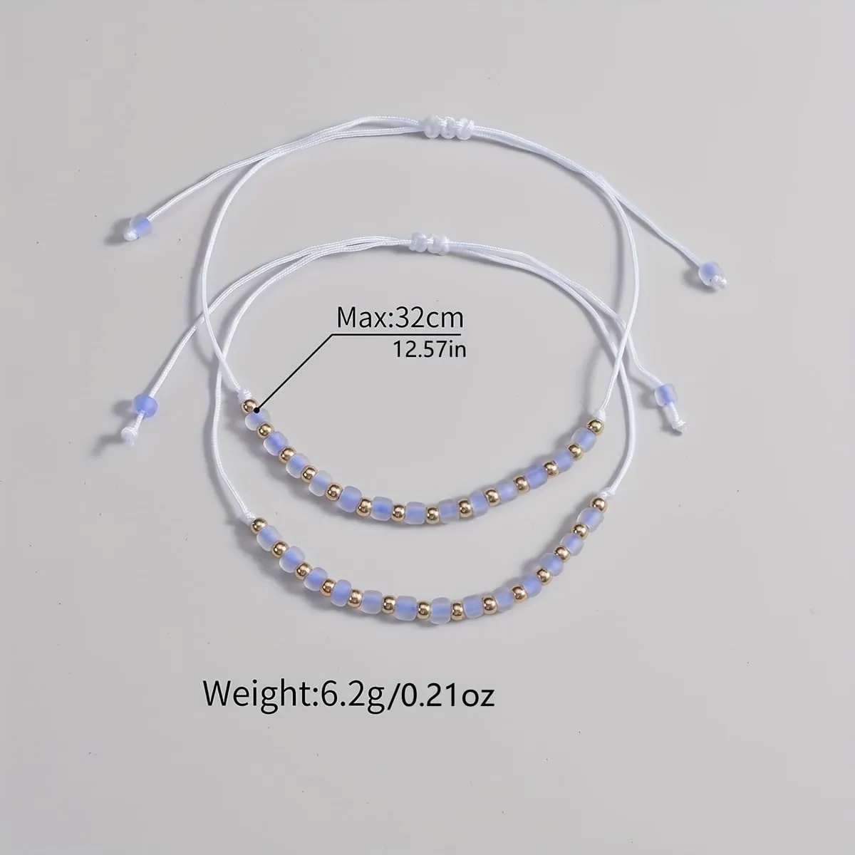 2 Pcs Luminous Beads Promise Bracelets Inspiration Morse Code Strand Bracelets Matching Bracelets for Couples Friends