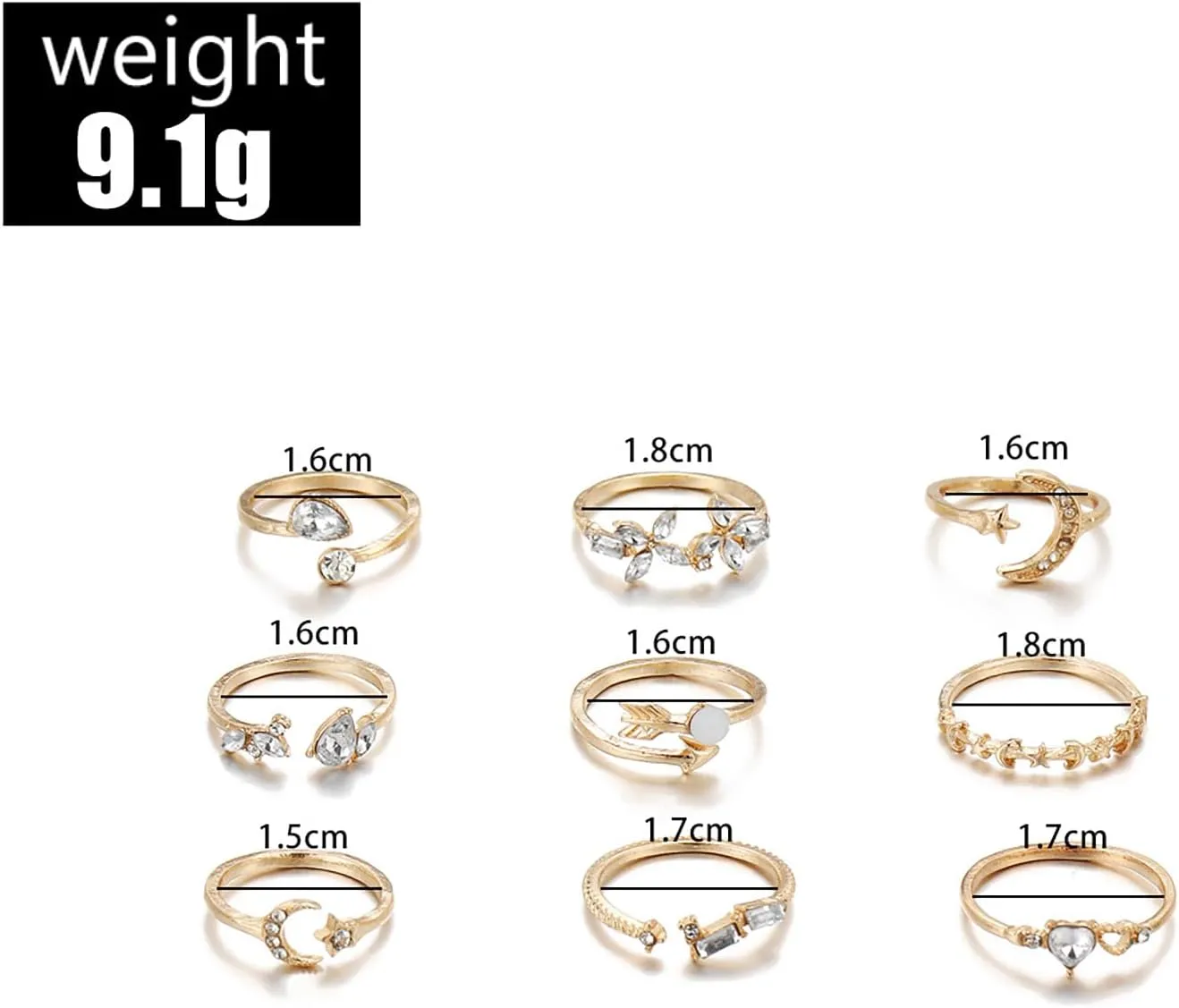 3-17 PCS Knuckle Stacking Rings for Women,Boho Vintage Finger Rings Stackable Gold Silver Moon Snake Set Multiple Rings Fashion Jewelry
