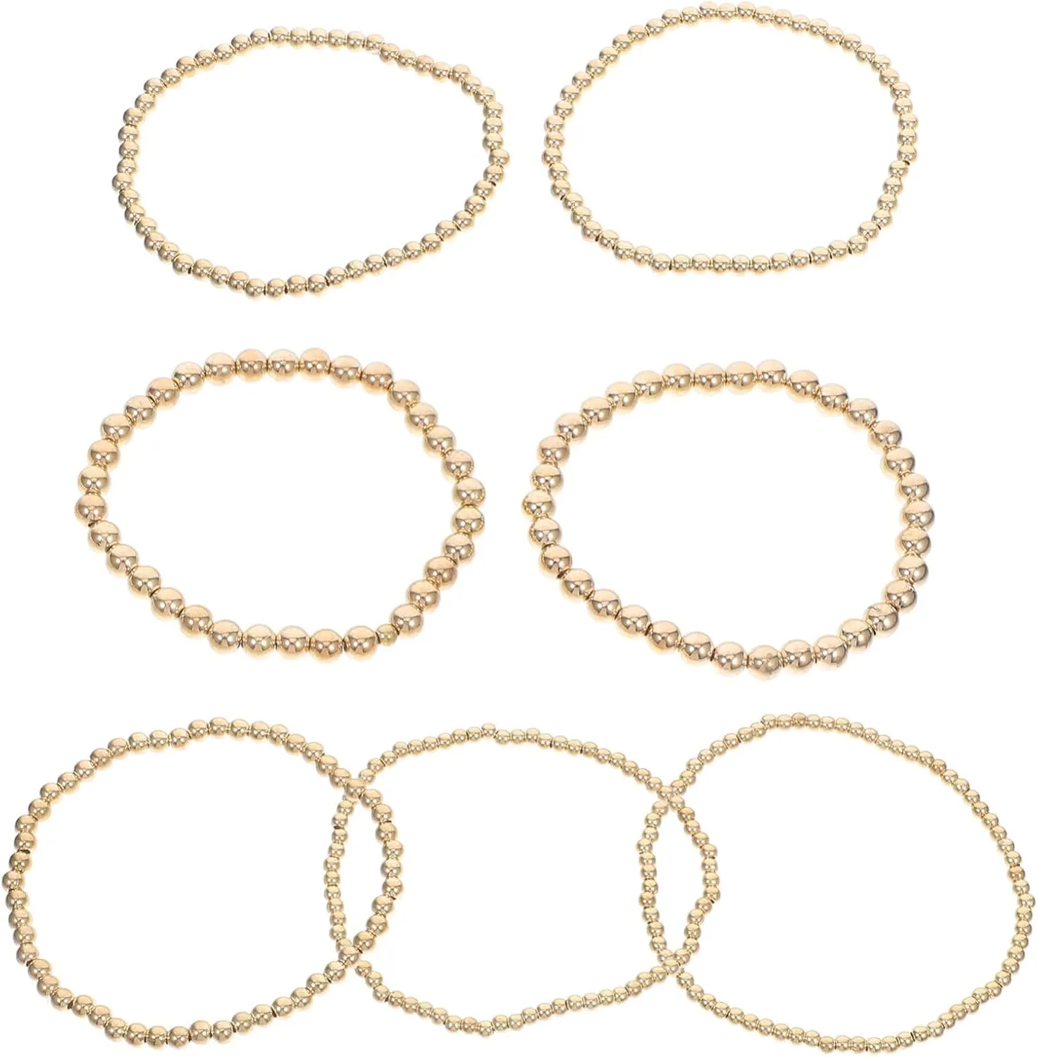 7pcs Set Stretchable Beaded Bracelet Set for Women Sophisticated Friendship Jewelry Versatile Strand Bracelets with Various for Layering Individual Wear present for Special