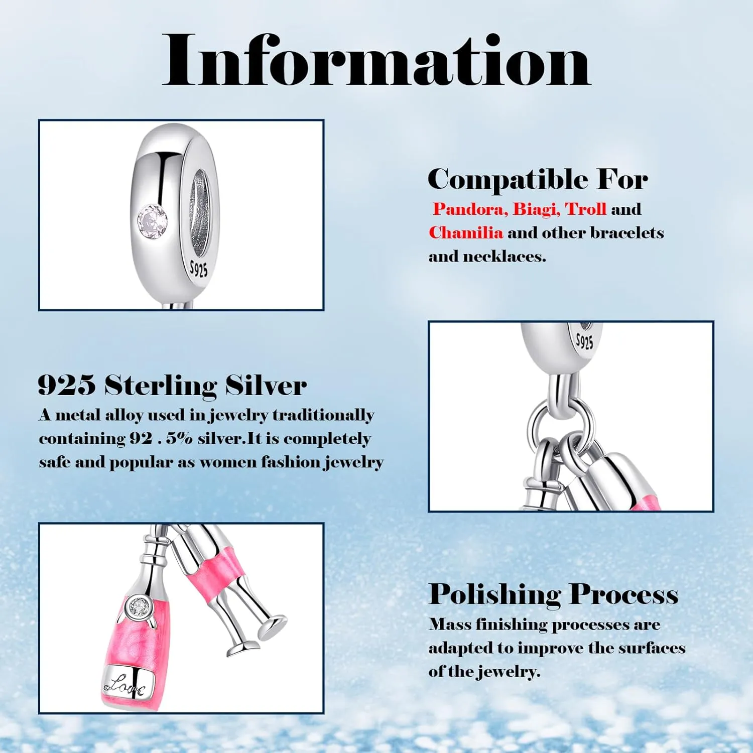 925 Sterling Silver Charms for Bracelets and Necklaces Women Girls Dangle Pendants Beads Charms Jewelry