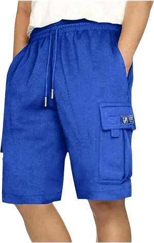 Alalaso Men's Casual Shorts Stretch Cotton Drawstring Summer Beach Stretch High Waisted Breathable Linen Shorts with Pockets