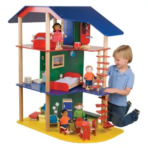 Big Beautiful Dollhouse and Furniture & Both Families