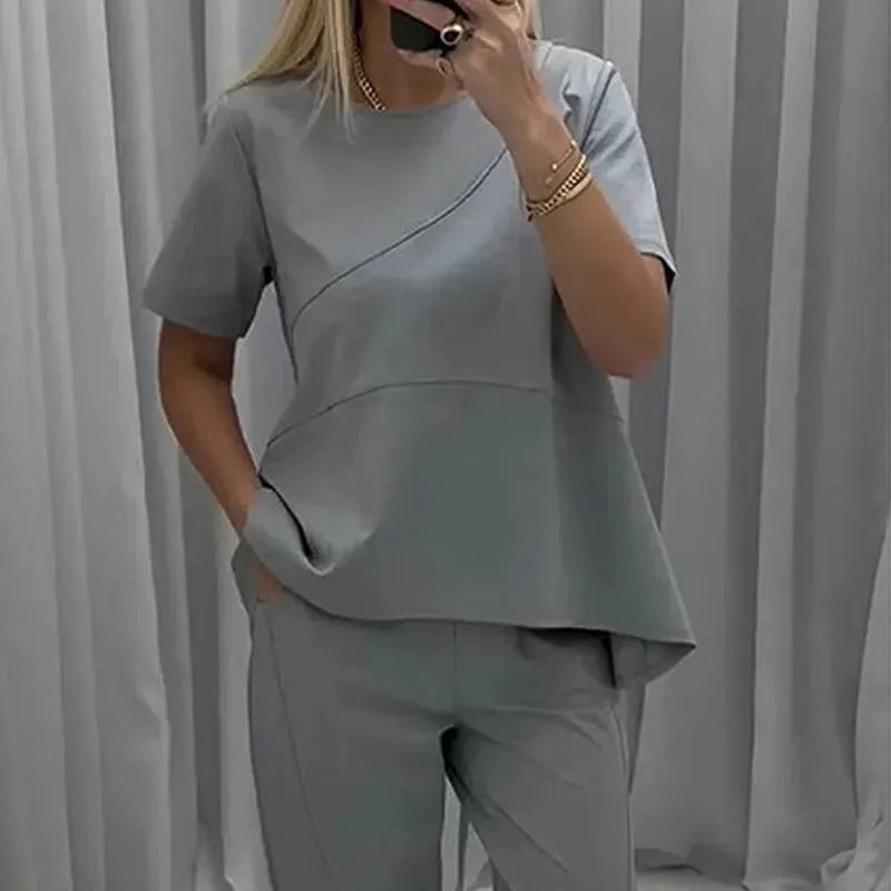 Big price reductionWomens Patchwork Solid Color Casual Set