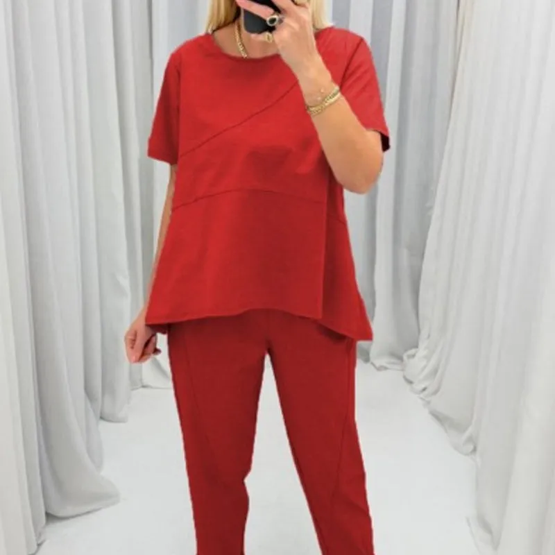 Big price reductionWomens Patchwork Solid Color Casual Set