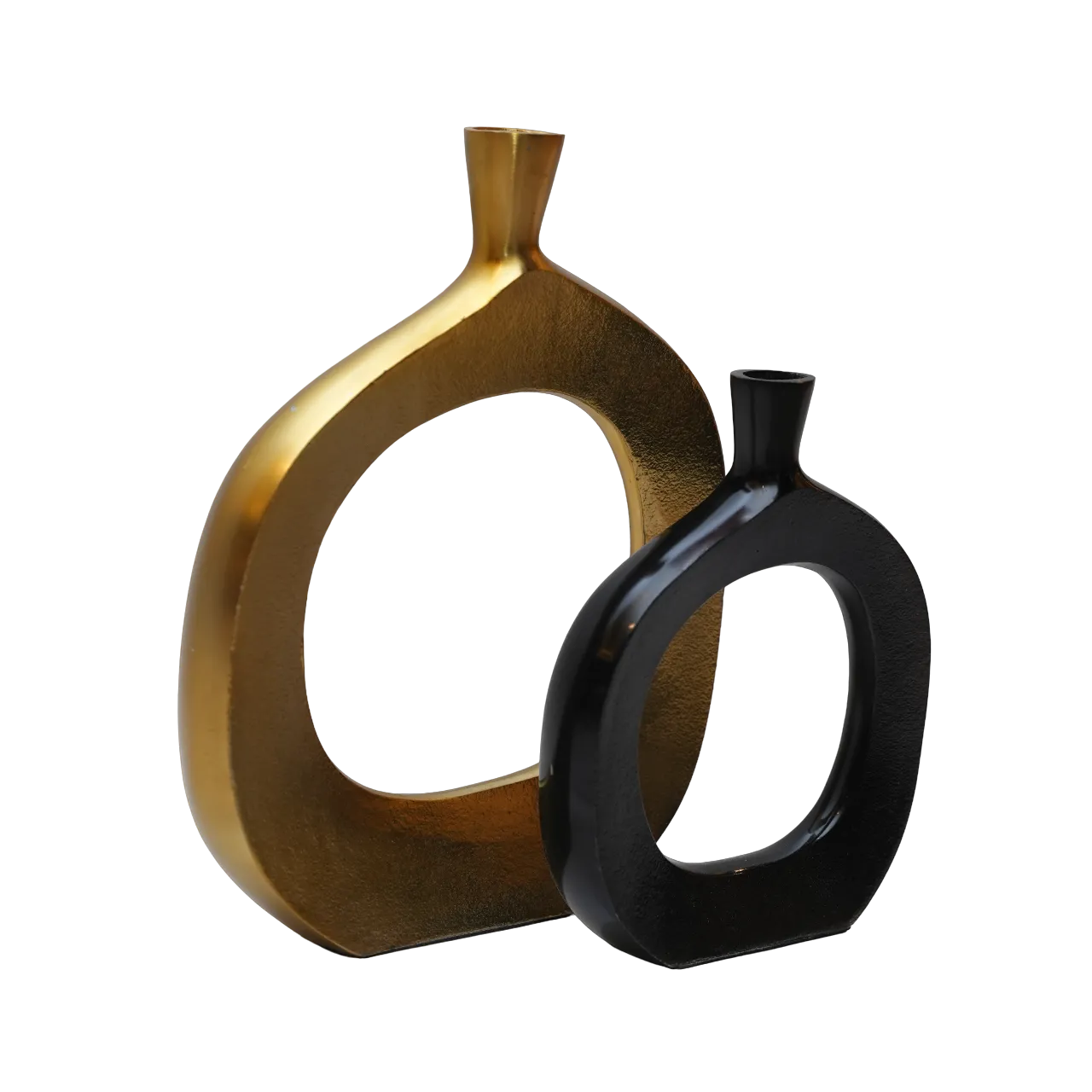 Black & Gold Decorative Vase (Set of 2)