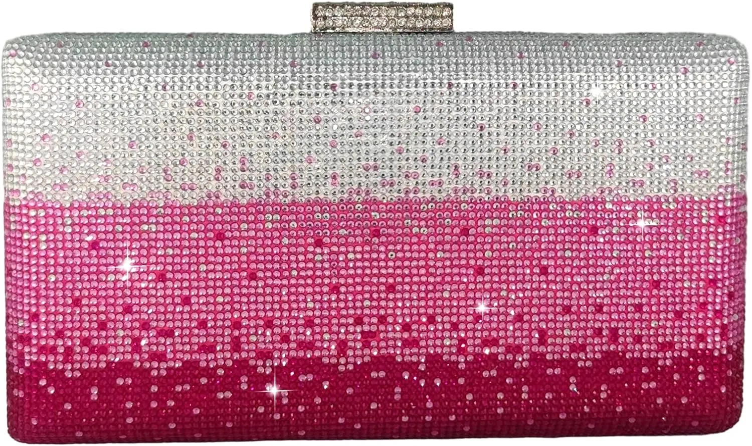 Boutique De FGG Crystal Evening Bags for Women Formal Party Box Clutch Wedding Rhinestone Handbags Bridal Clutch Purse,Mini