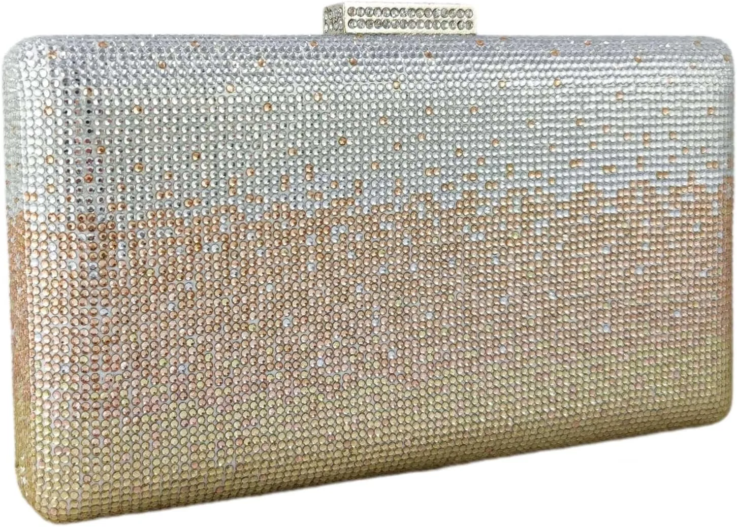 Boutique De FGG Crystal Evening Bags for Women Formal Party Box Clutch Wedding Rhinestone Handbags Bridal Clutch Purse,Mini