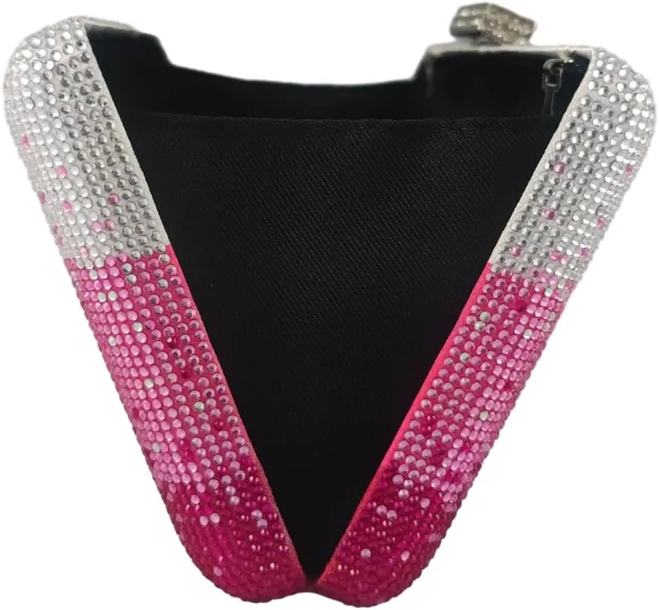Boutique De FGG Crystal Evening Bags for Women Formal Party Box Clutch Wedding Rhinestone Handbags Bridal Clutch Purse,Mini