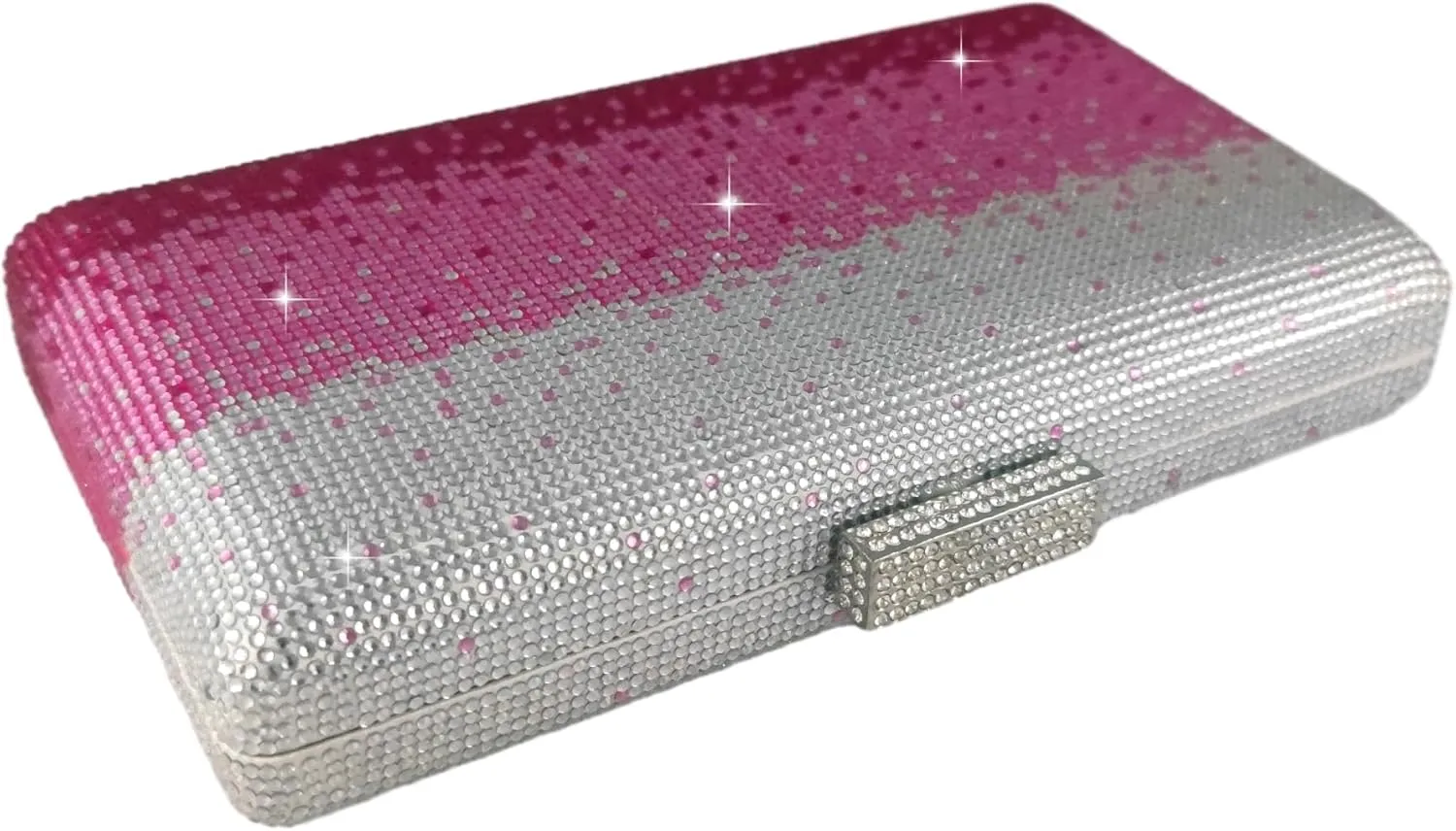 Boutique De FGG Crystal Evening Bags for Women Formal Party Box Clutch Wedding Rhinestone Handbags Bridal Clutch Purse,Mini