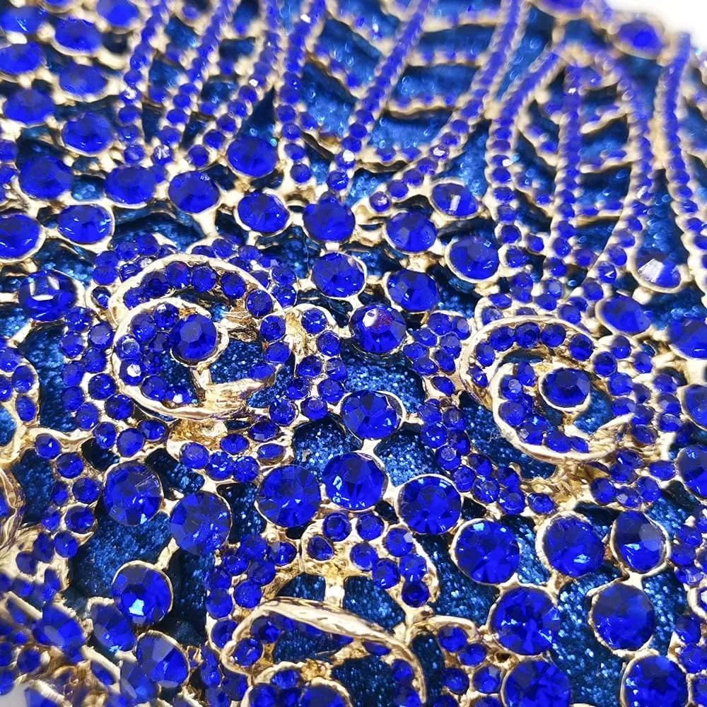 Boutique De FGG Flower Clutch Purse for Women Crystal Clutch Evening Bags Formal Party Rhinestone Purses and Handbags,Mini