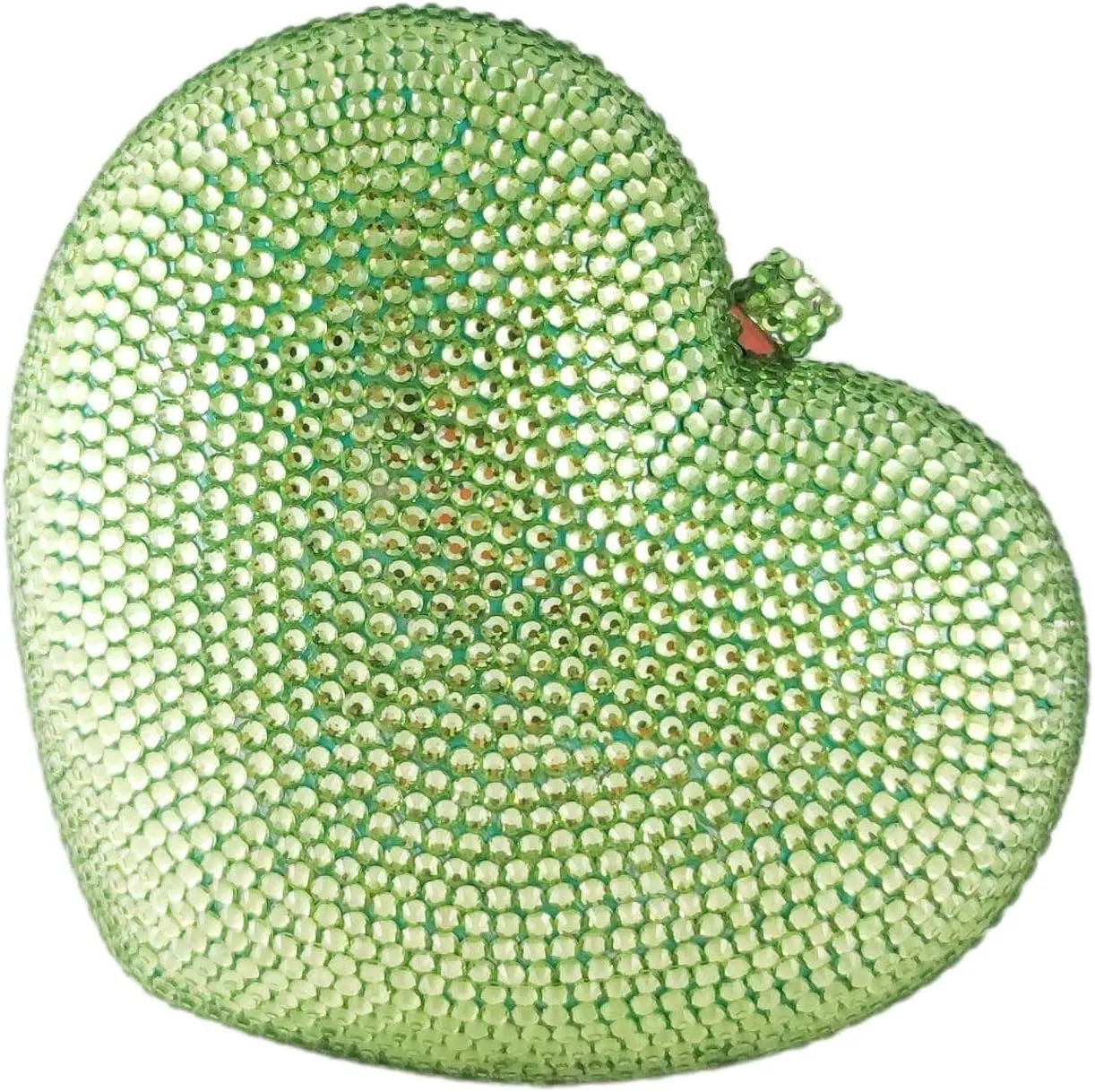 Boutique De FGG Heart Clutch Purses for Women Formal Crystal Evening Bags Rhinestone Clutch Party Minaudiere Handbag,Mini