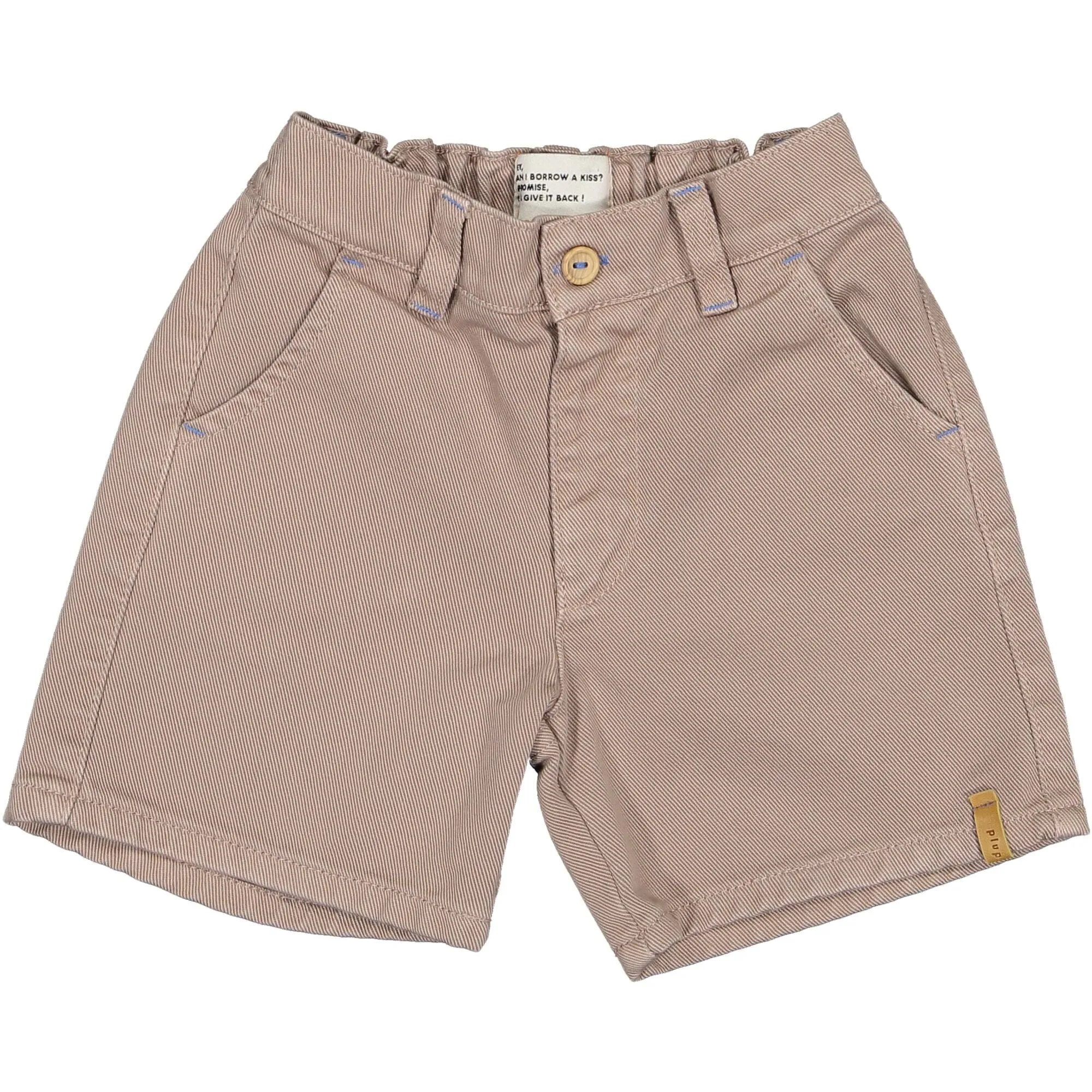 Boy Shorts in Taupe Canvas