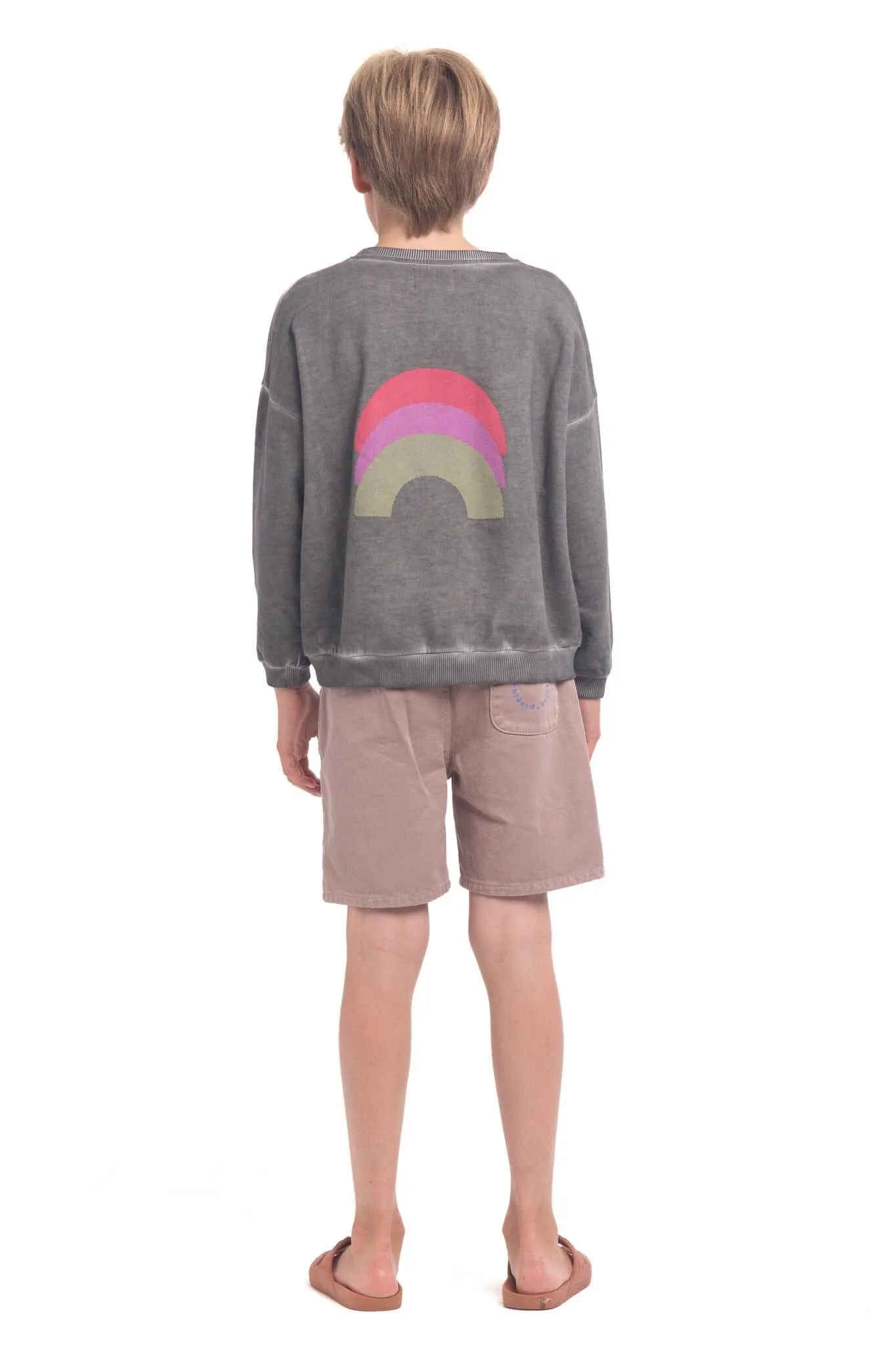 Boy Shorts in Taupe Canvas