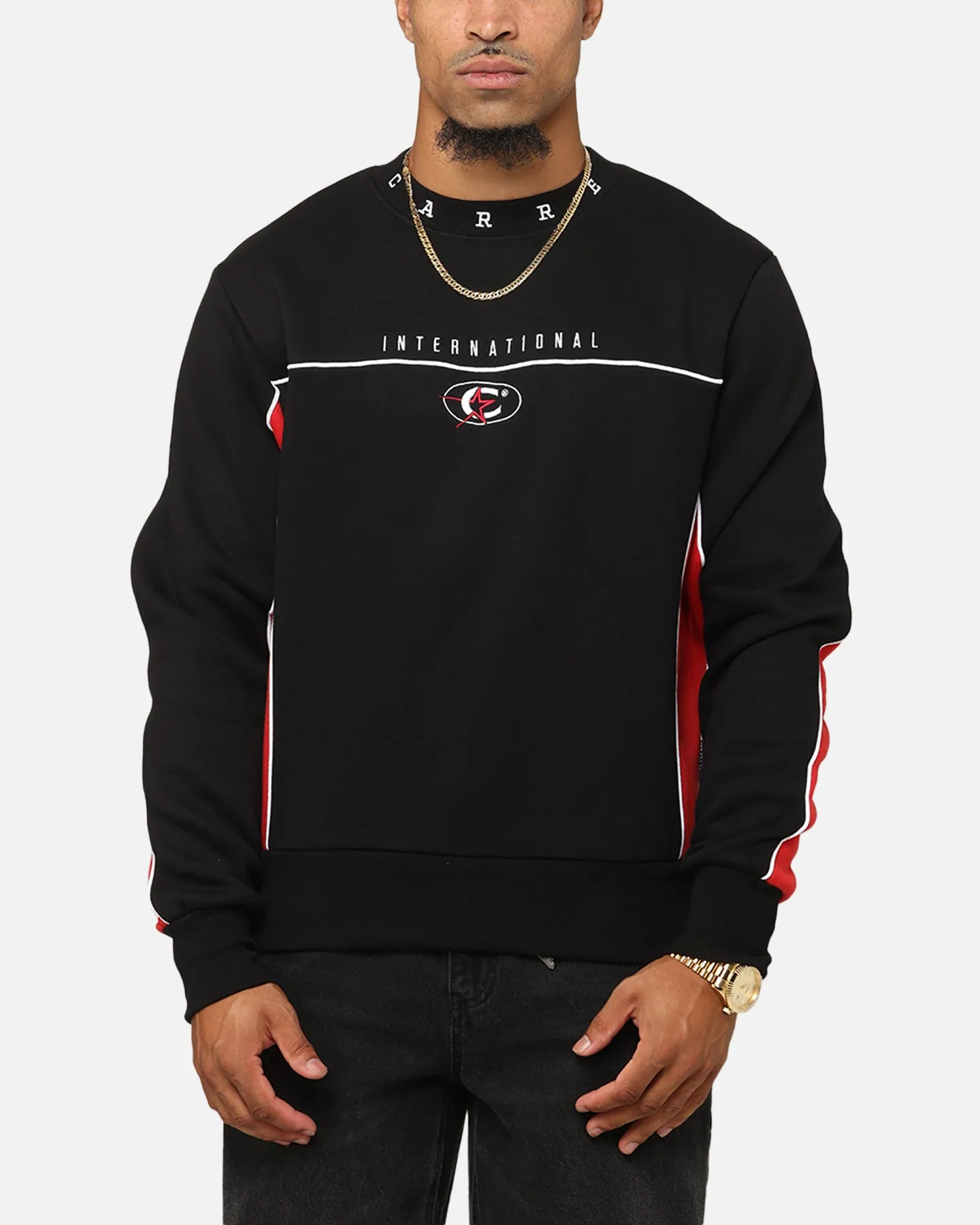 Carre International Crewneck Black/Red