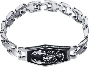 Charm Bracelet for Women, Men Scorpion Carved Charm Chain Bracelet Bangle Motorcycle Wristband Jewelry for Valentine's Day Gift Birthday Present