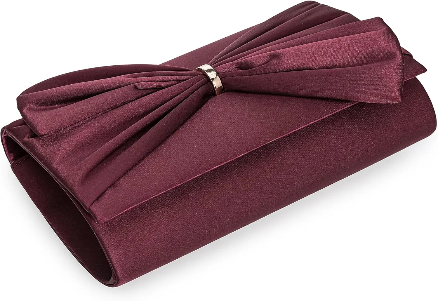 CHARMING TAILOR Satin Bow Formal Bag Women Evening Purse Elegant Clutch Handbag Wedding/Prom/Party