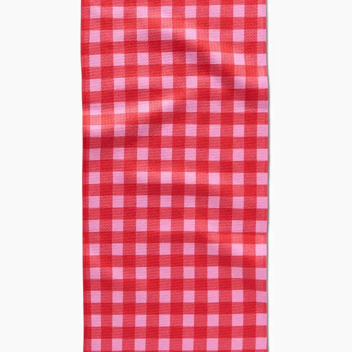 Cherry Gingham Bar Towel