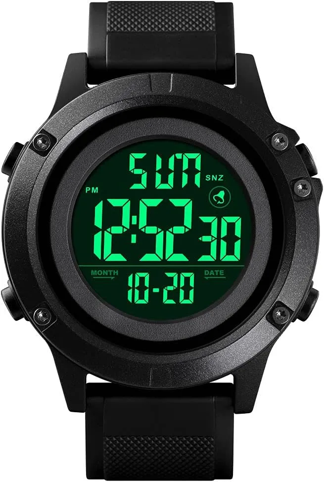 CKE Men's Digital Sports Watch Large Face Military Waterproof Watches for Men with Stopwatch Alarm