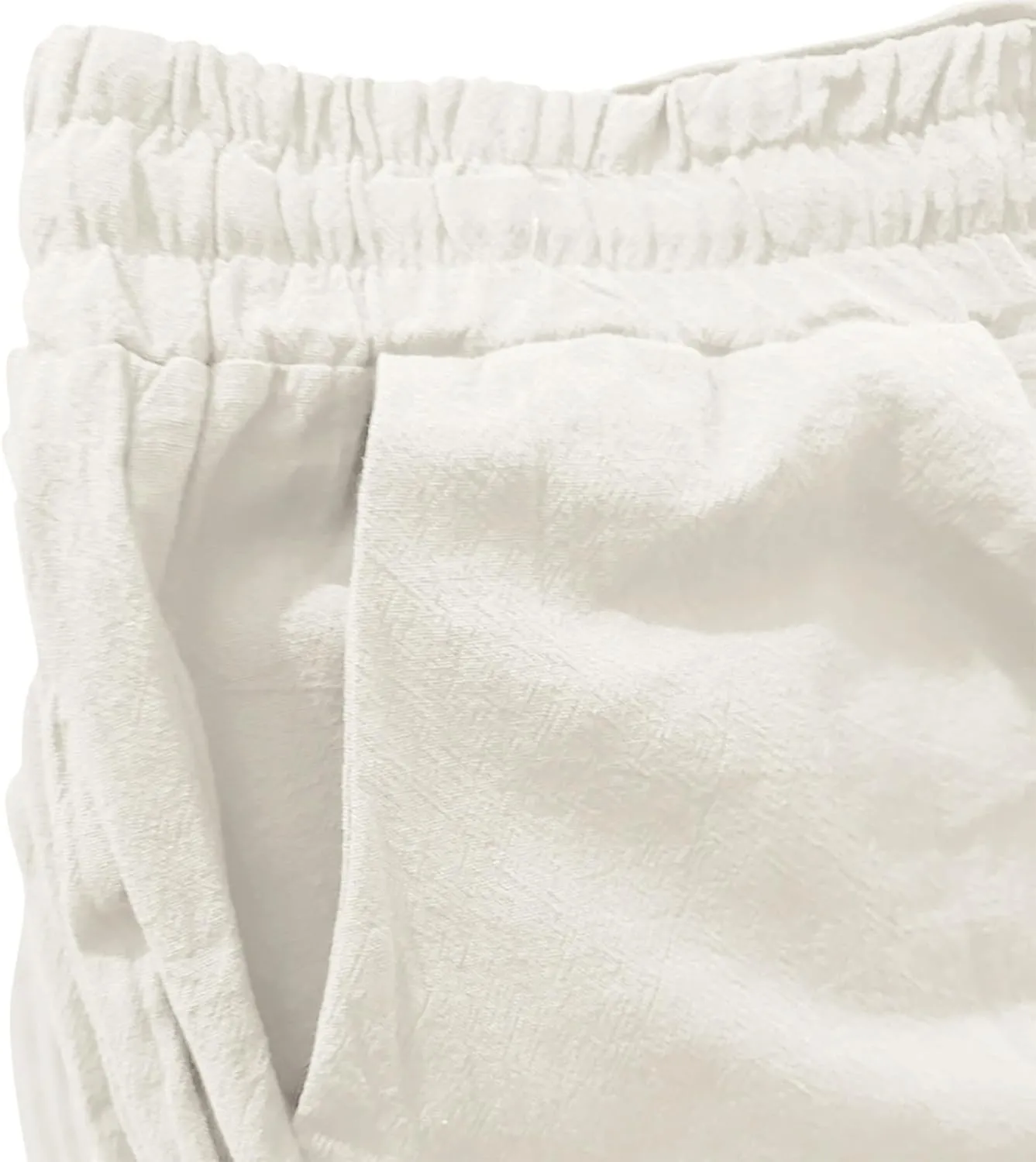 Cotton Linen Pants for Women 2025 Straight Leg Drawstring Long Trouser Loose High Waist Beach Pant with Pockets