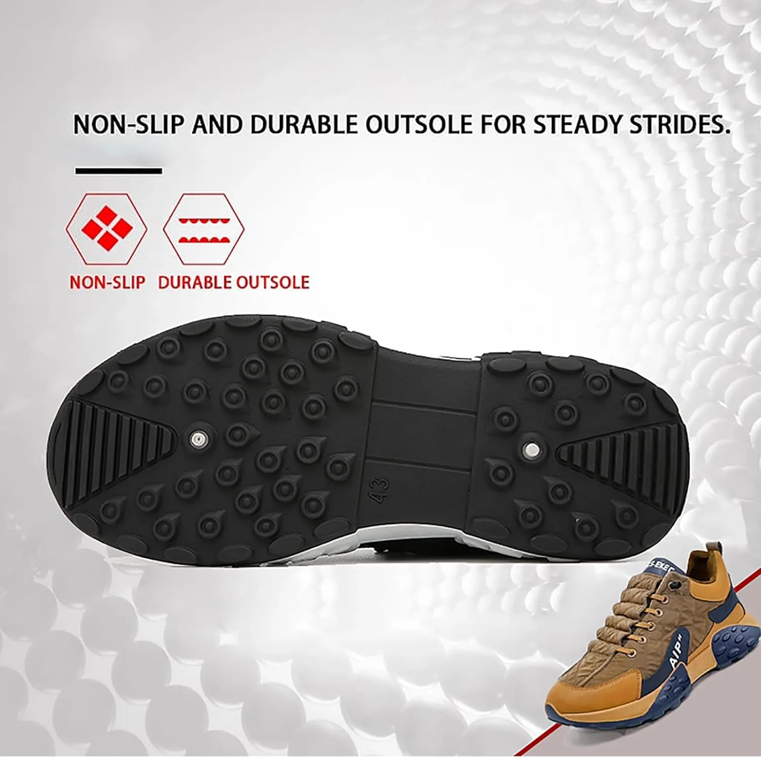 Cozuty Orthopedic Shoes Mens Comfort Air Sneakers for Men Thick-Soled Casual Waterproof Non Slip Breathable Sports Wide Shoes