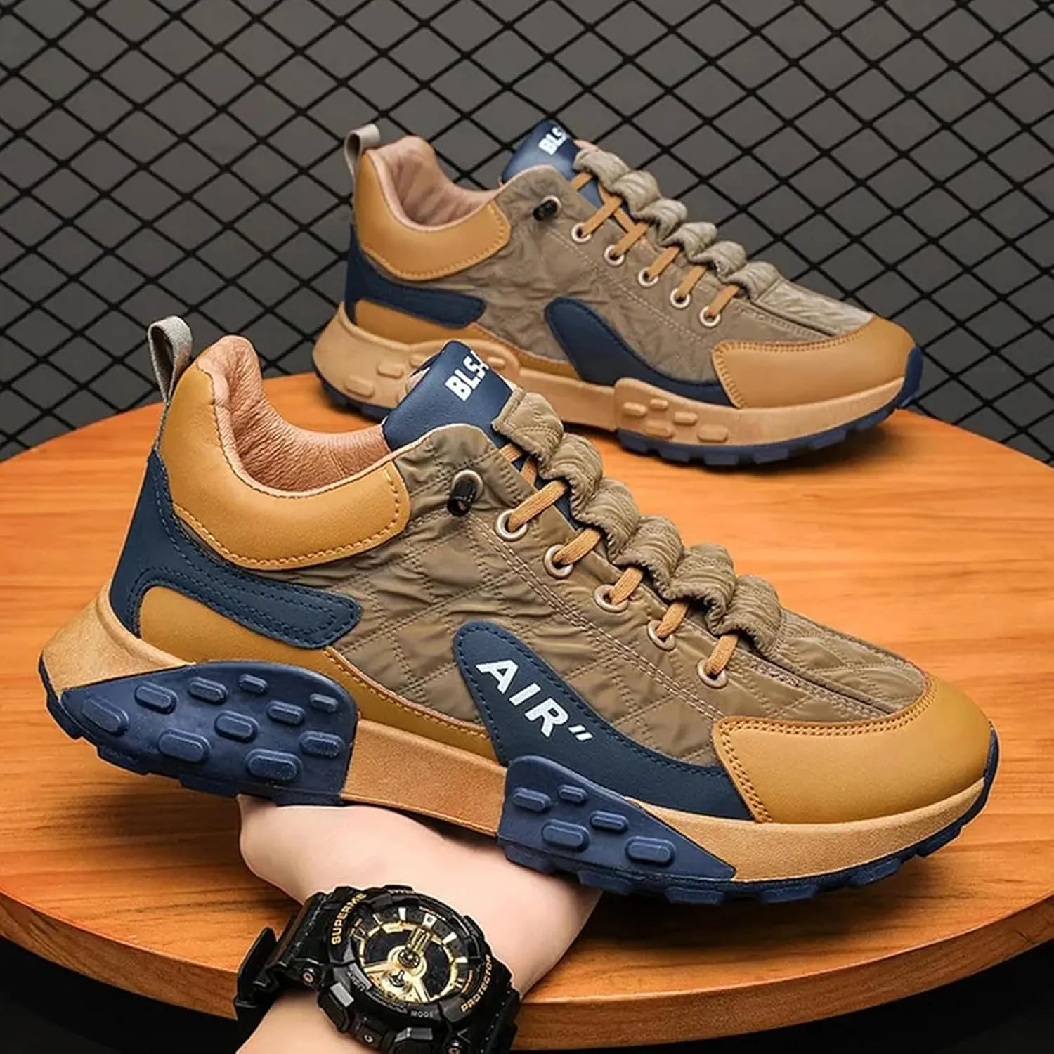 Cozuty Orthopedic Shoes Mens Comfort Air Sneakers for Men Thick-Soled Casual Waterproof Non Slip Breathable Sports Wide Shoes