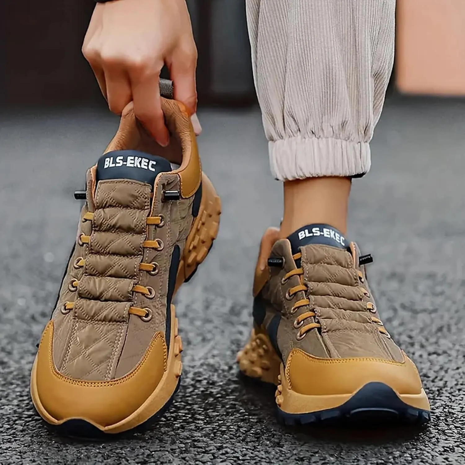 Cozuty Orthopedic Shoes Mens Comfort Air Sneakers for Men Thick-Soled Casual Waterproof Non Slip Breathable Sports Wide Shoes