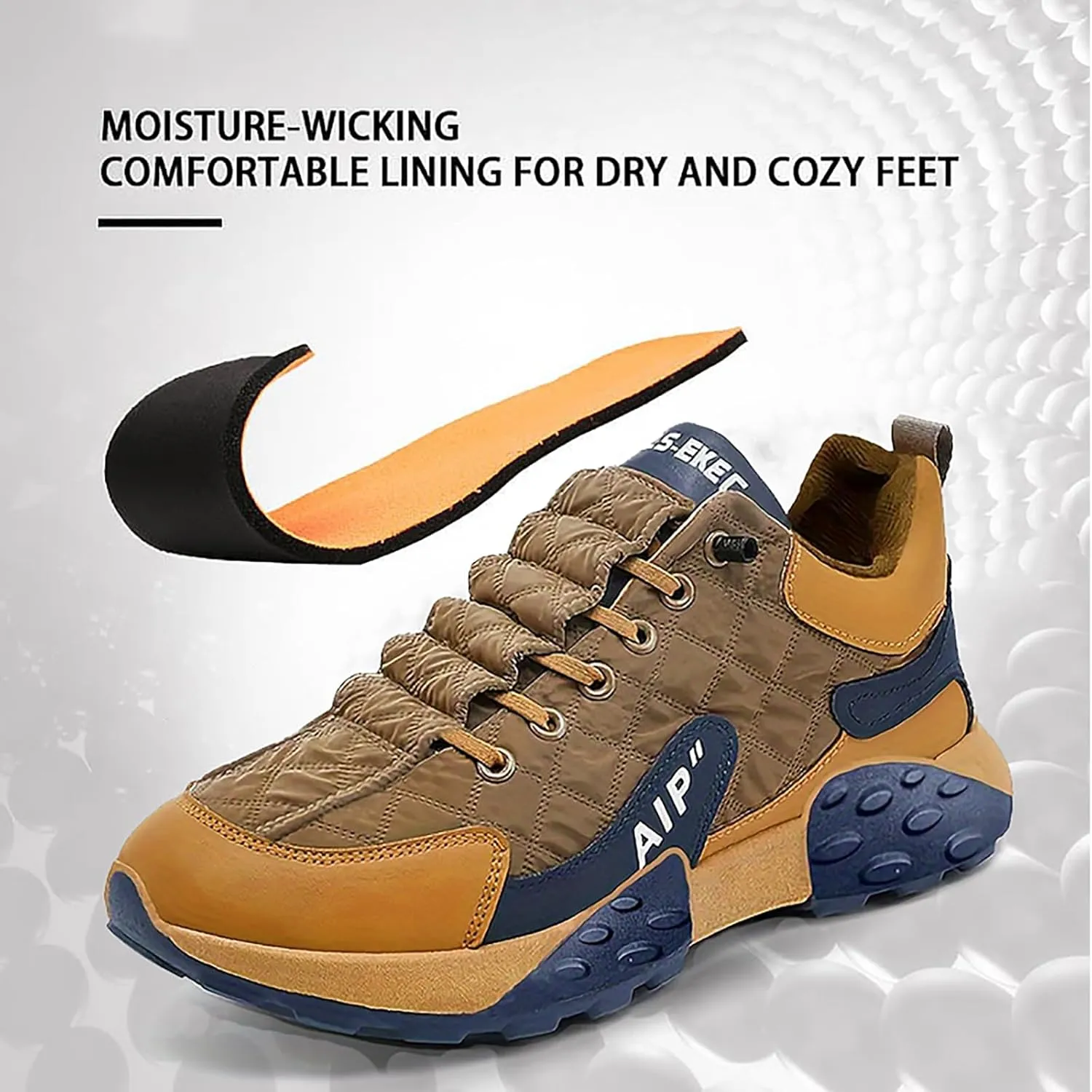Cozuty Orthopedic Shoes Mens Comfort Air Sneakers for Men Thick-Soled Casual Waterproof Non Slip Breathable Sports Wide Shoes