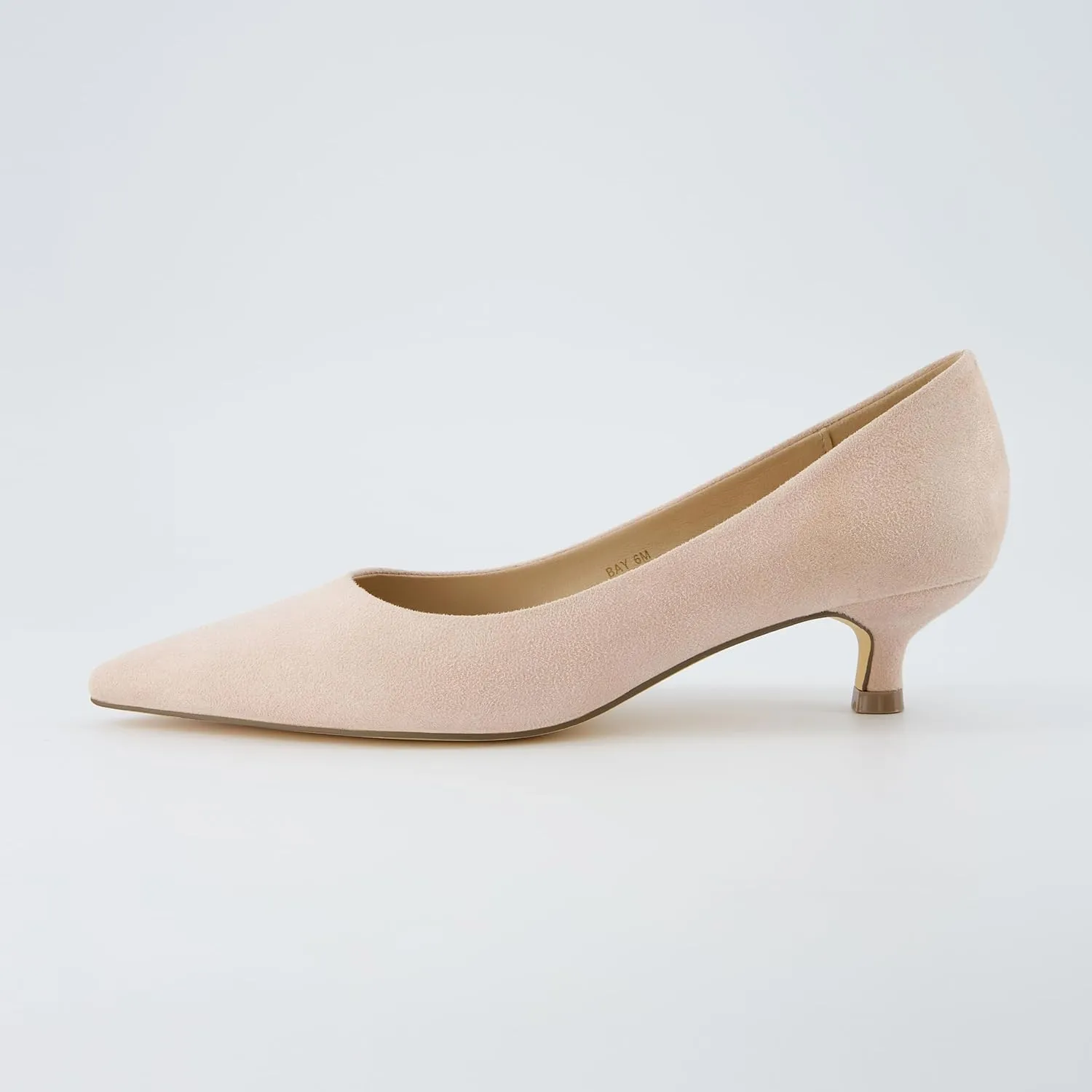 CUSHIONAIRE Women's Bay Kitten Heel Dress Shoe  Memory Foam, Wide Widths Available