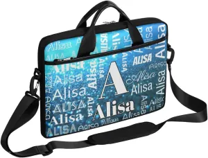 Custom Laptop Bag for Women Men Personalized Name 13 14 15.6 inch Laptop Messenger Shoulder Bags