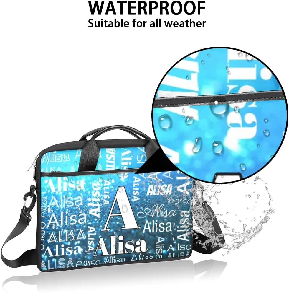Custom Laptop Bag for Women Men Personalized Name 13 14 15.6 inch Laptop Messenger Shoulder Bags