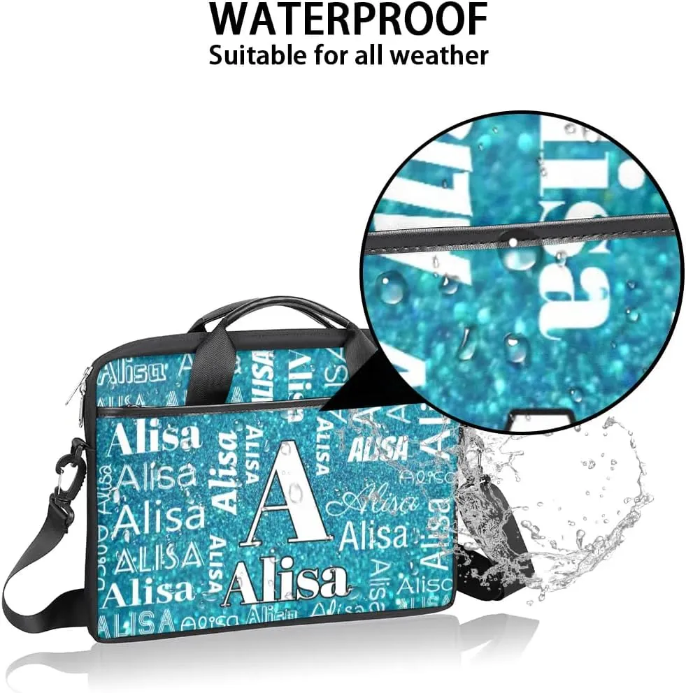 Custom Laptop Bag for Women Men Personalized Name 13 14 15.6 inch Laptop Messenger Shoulder Bags