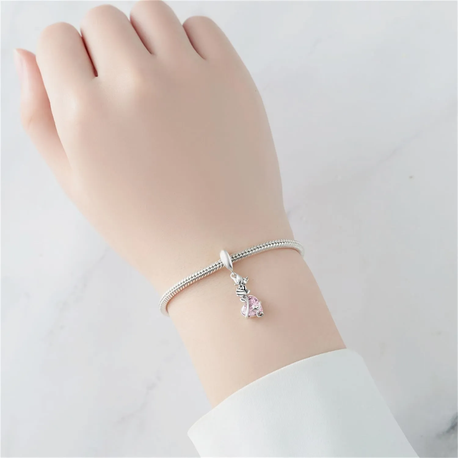 CYCUFF 925 Sterling Silver Charms Suitable for Charm Necklaces, Bracelet Pendants Beads Jewellery Gift for Women