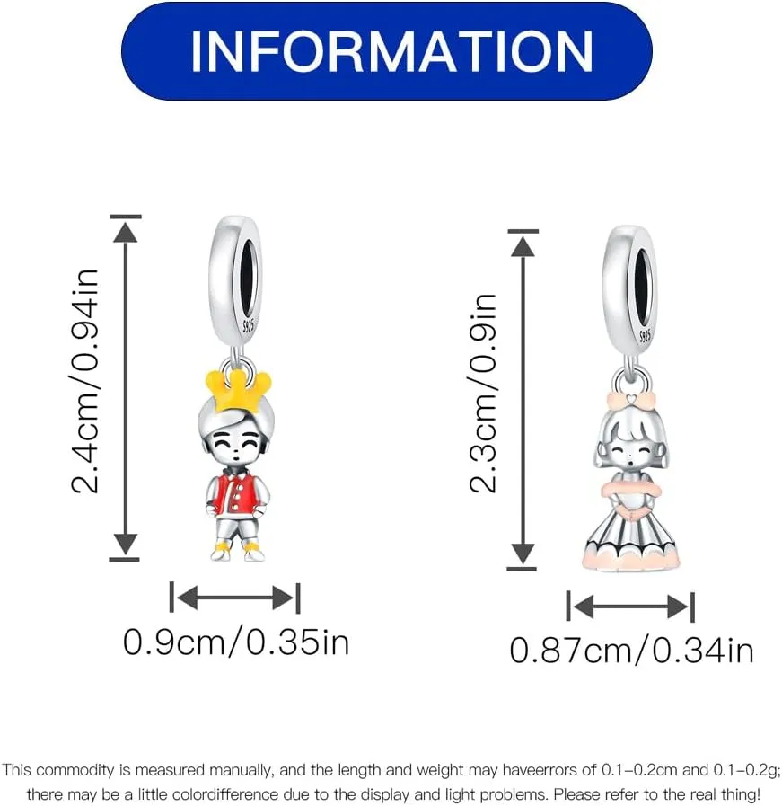 CYCUFF 925 Sterling Silver Charms Suitable for Charm Necklaces, Bracelet Pendants Beads Jewellery Gift for Women