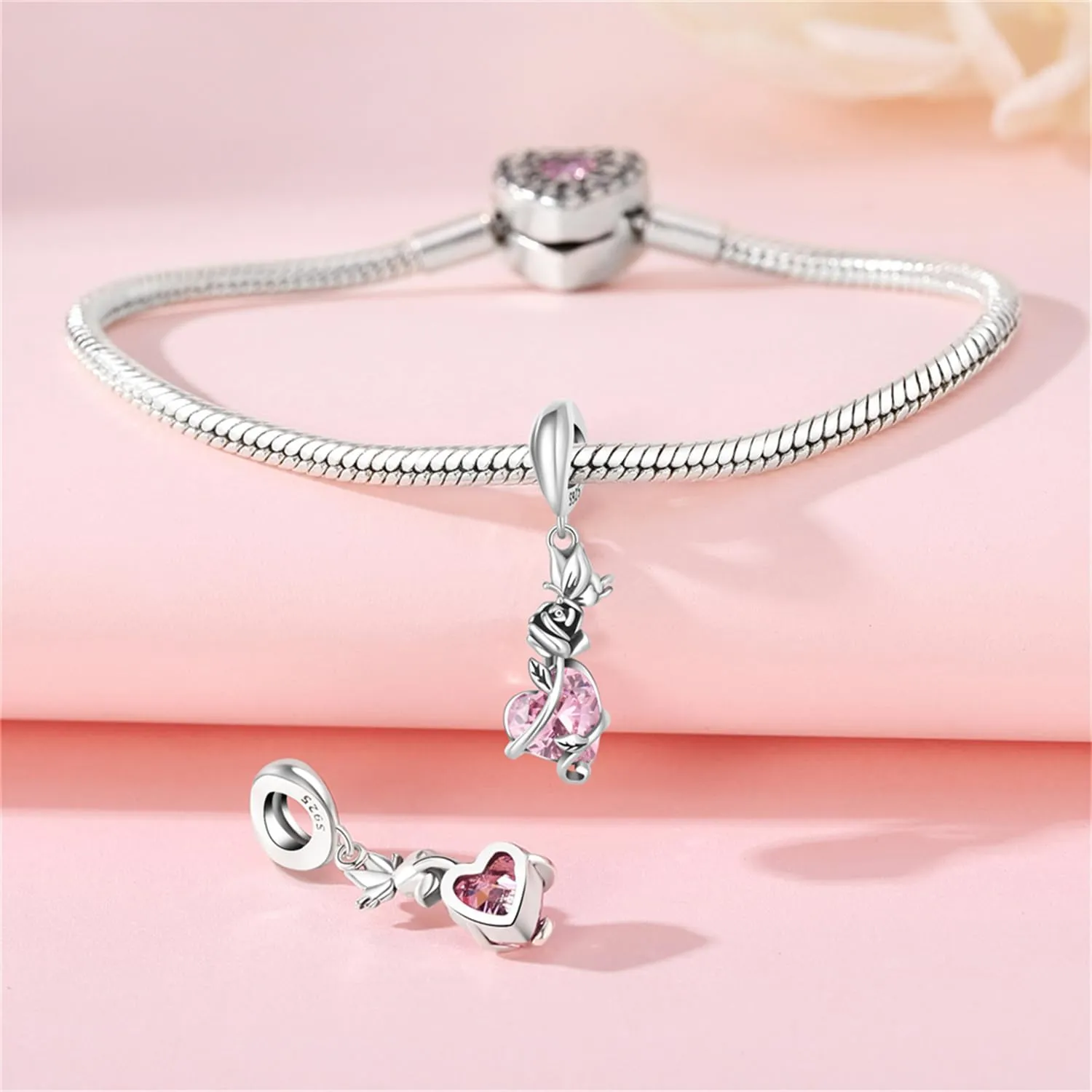 CYCUFF 925 Sterling Silver Charms Suitable for Charm Necklaces, Bracelet Pendants Beads Jewellery Gift for Women