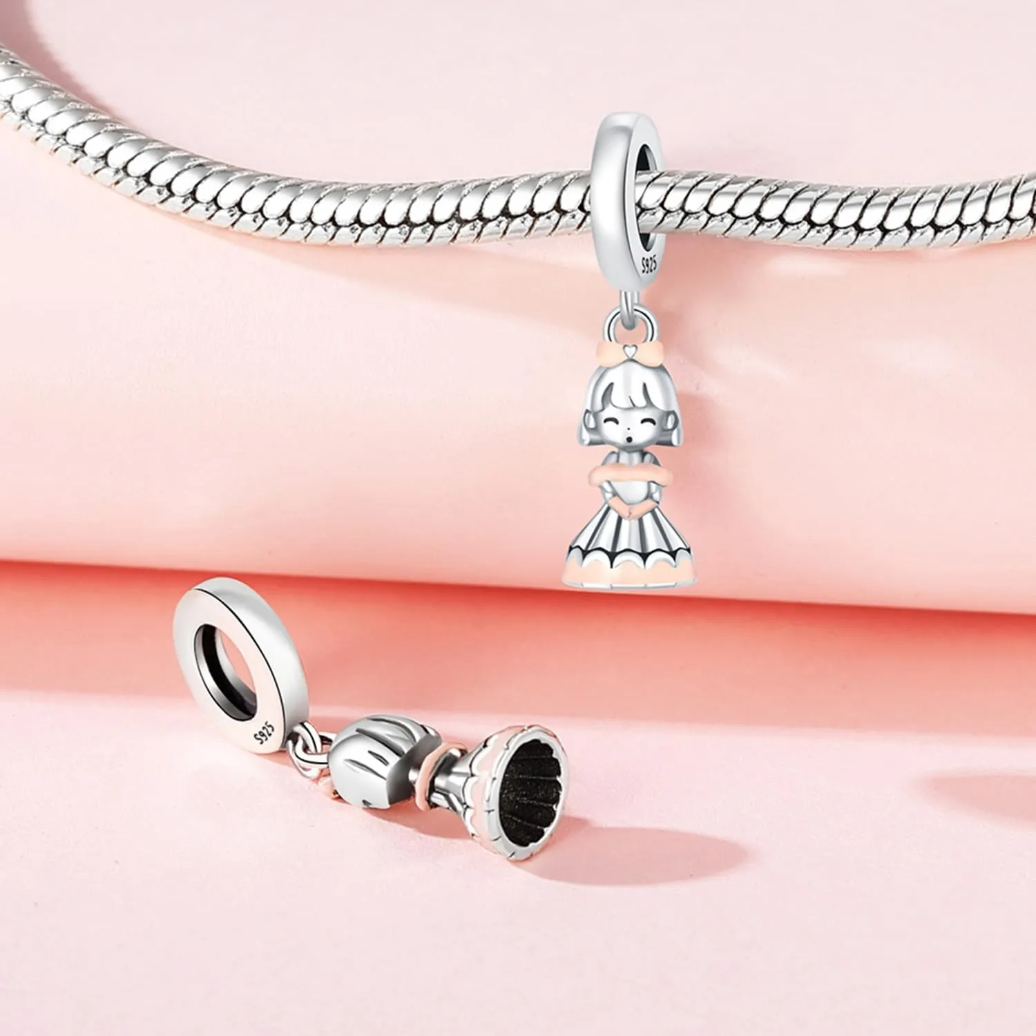 CYCUFF 925 Sterling Silver Charms Suitable for Charm Necklaces, Bracelet Pendants Beads Jewellery Gift for Women