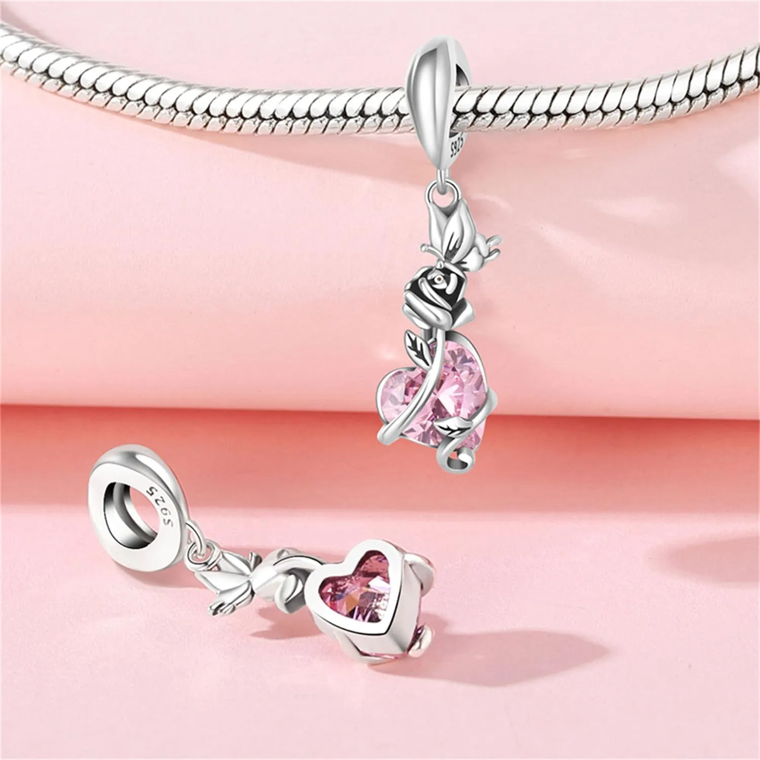 CYCUFF 925 Sterling Silver Charms Suitable for Charm Necklaces, Bracelet Pendants Beads Jewellery Gift for Women