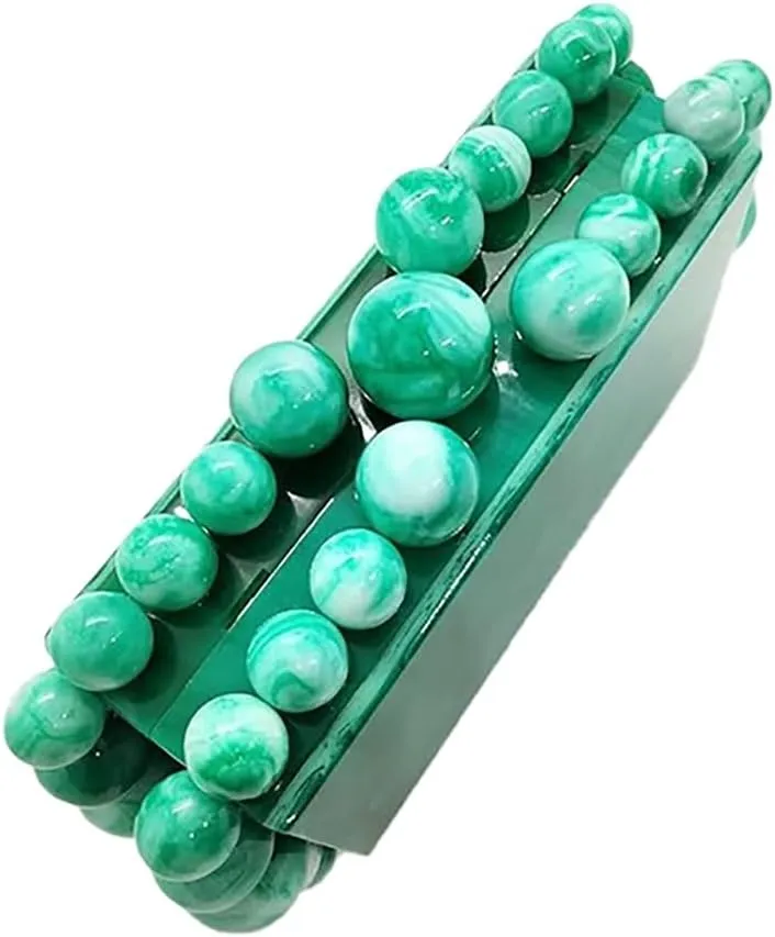 DJBM Acrylic Evening Women Clutch Bag Graceful Glitter Marble Shoulder Purses for Wedding Party