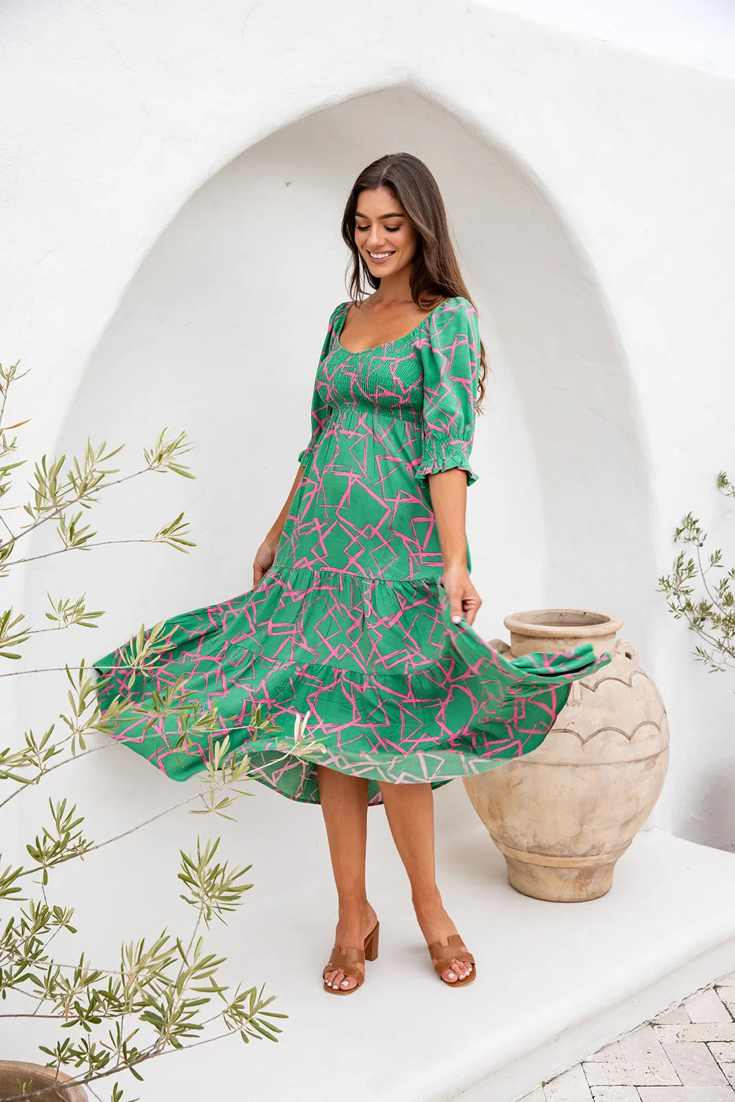 Dofi Maxi Dress - Green