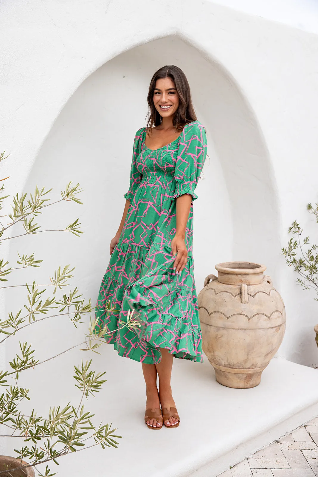 Dofi Maxi Dress - Green