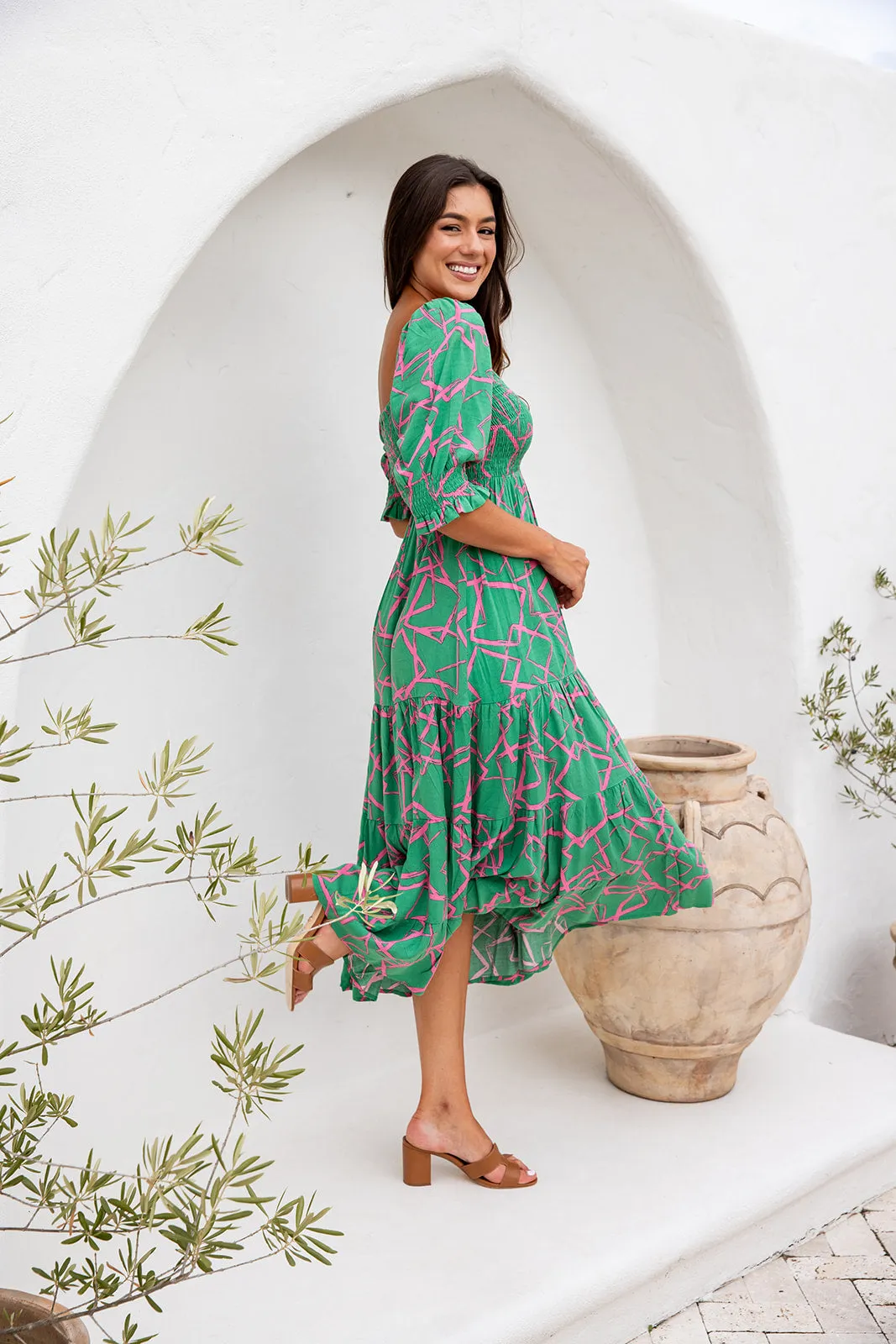 Dofi Maxi Dress - Green