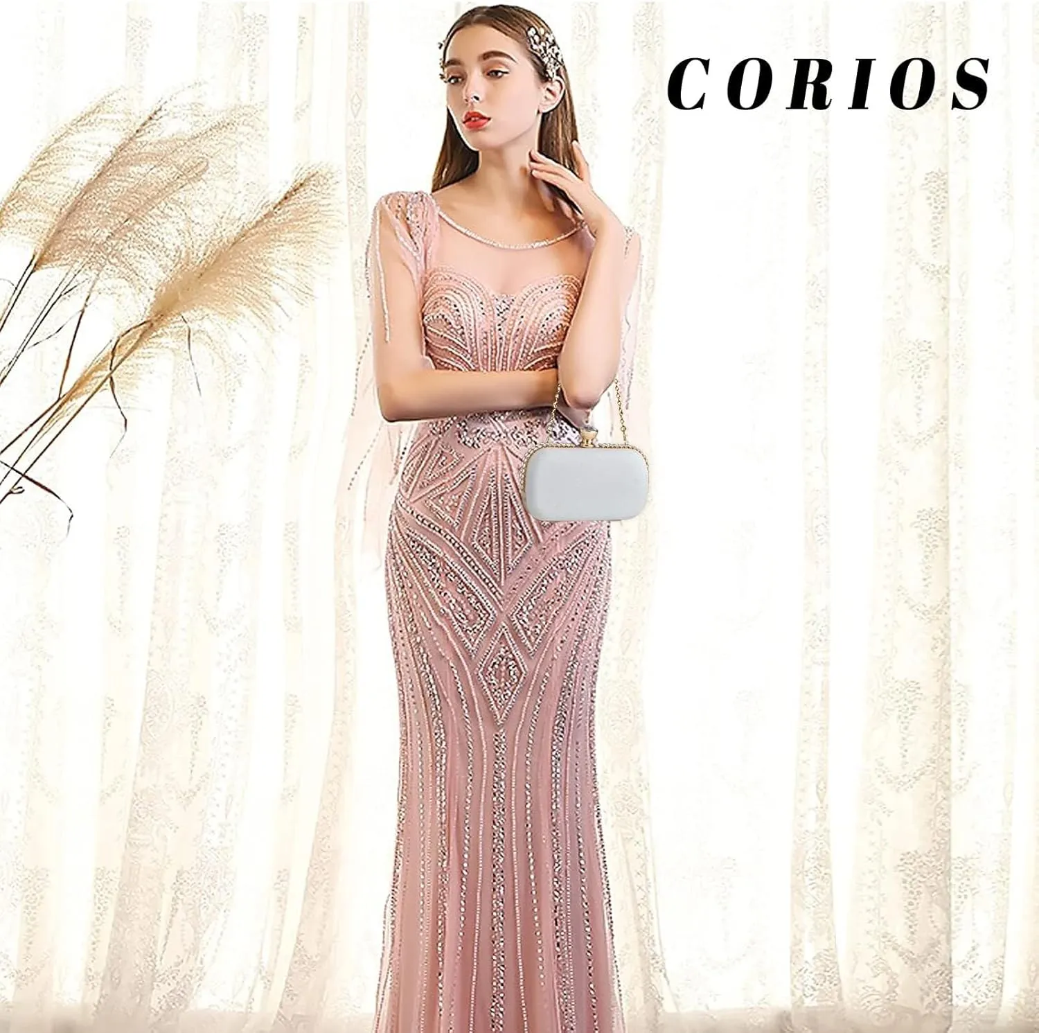 Elegant Shoulder Crossbody Ladies Clutch Sparkly Rhinestone Evening Women Charming Glittering Handbag Bridal Wedding