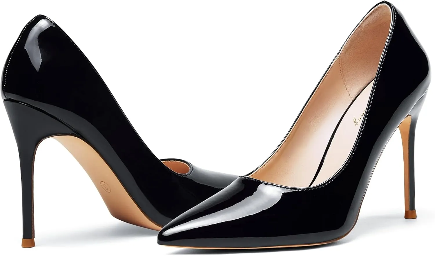 Elisabet Tang Women's High Heels Pumps Closed Pointed Toe Stiletto 4inch Heels Classic Office Special Dressy Wedding Pump Shoes