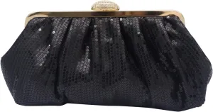 Evening Clutch Bag for Women Sparkly Sequin Handbag Bridal Wedding Purse Vintage Rhinestone Shoulder Bag