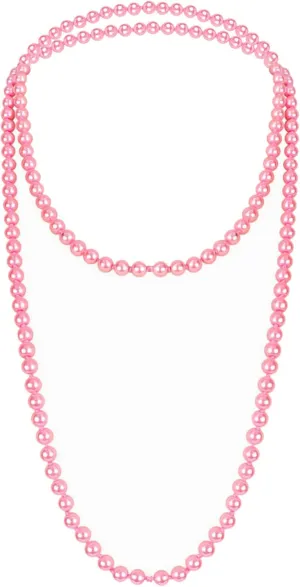 Fashion Faux Pearls Pendants 1920s Beads Cluster Long Pearl Necklace for Costume Party Jewelry 55"