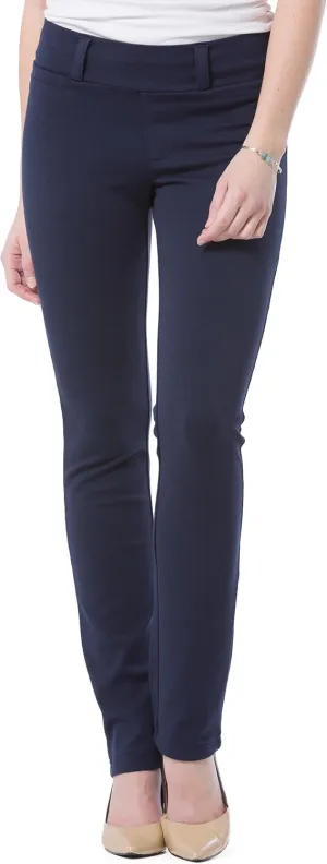Fishers Finery Women's Ecofabric Ponte Stretch Slim Straight Leg Dress Pant - Pull On New and Improved Fit