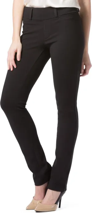 Fishers Finery Women's Ecofabric Ponte Stretch Slim Straight Leg Dress Pant - Pull On New and Improved Fit