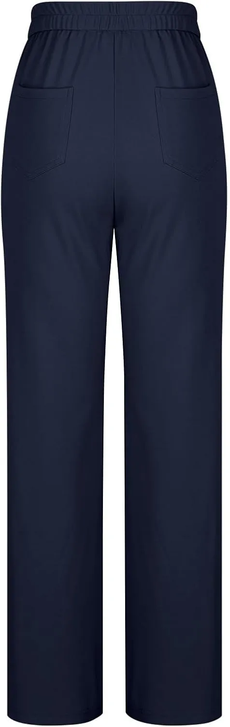 Flexipants - Women's Casual High Waist Stretch Pants Flexi Pants for Women Straight Leg Cargo Pant Lounge Flexi Pants