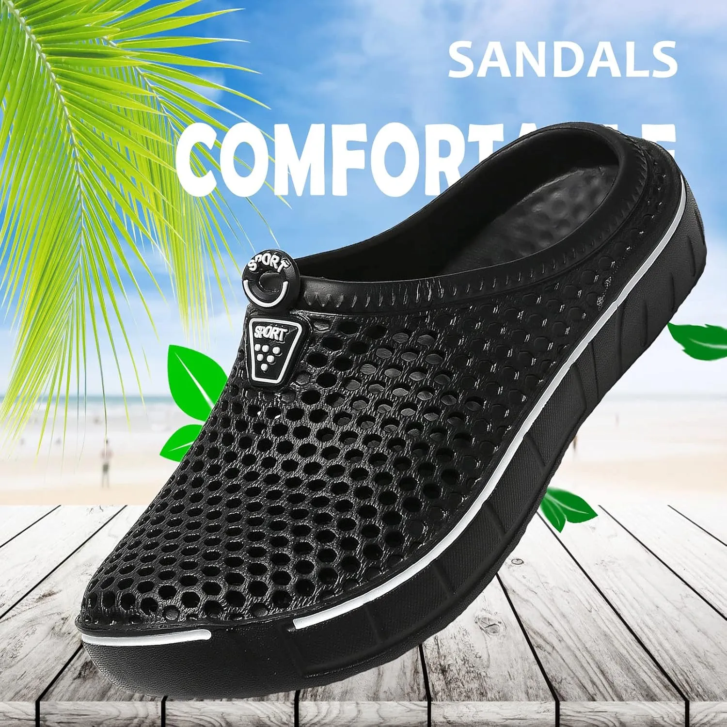 FLIOZY Women's Garden Clogs Shoes Men's Beach Water Shoes Slippers Sandals Breathable Casual Lightweight Outdoor Walking Shoes Unisex