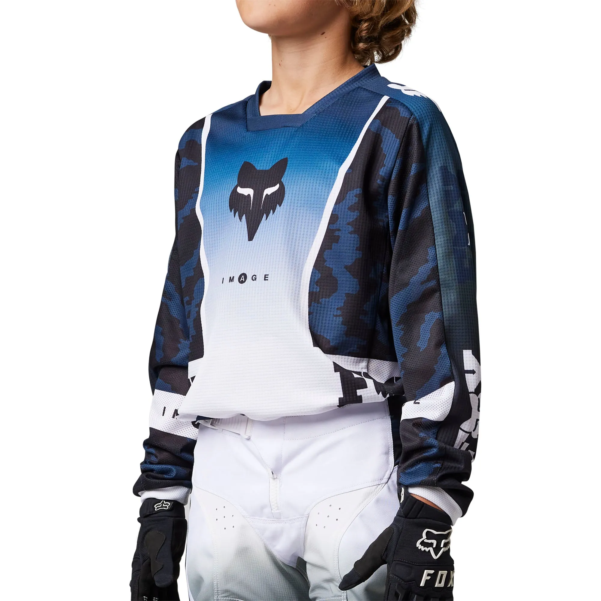 Fox Racing Youth 180 Nuklr Offroad Jersey Deep Cobalt Blue
